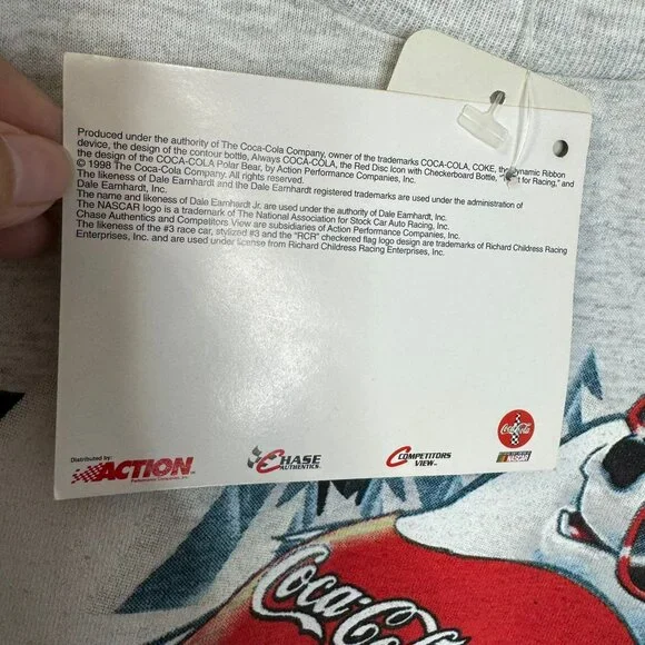 Vtg 90s Dale Earnhardt Jr Coca Cola Racing Shirt Polar Bear L New - Picture 10 of 12